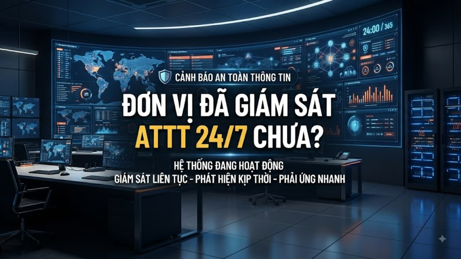 Hình minh họa cho bài viết: Đơn vị đã giám sát ATTT 24/7 chưa?