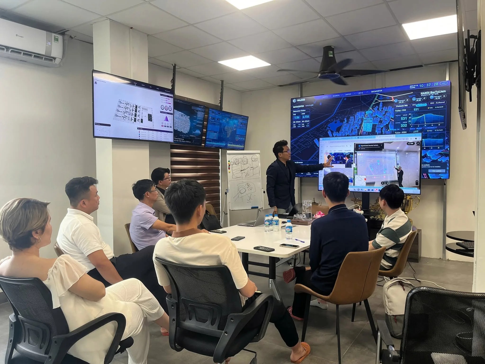 Security team reviewing technical information and evaluation criteria